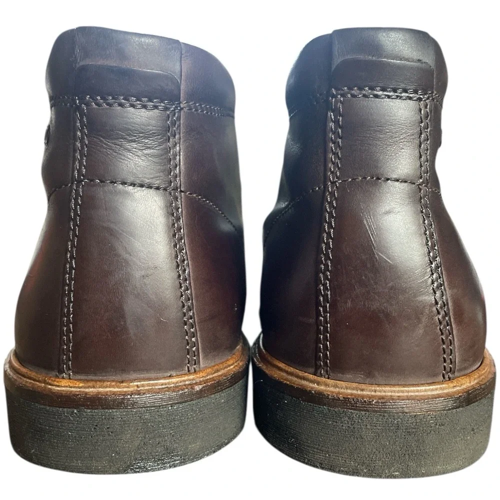 ECCO Men's Findlay Chukka Lace Up Brown Leather Boots Men's  Size 45 / 11-11.5 - Picture 4 of 6